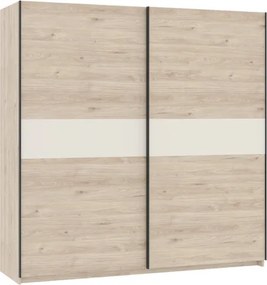 BERNO ruhásszekrény, 200 cm | Jackson hickory tölgy + Kasmír