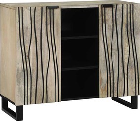vidaXL Komód Fehér 90 x 33 x 75 cm tömör mangófa