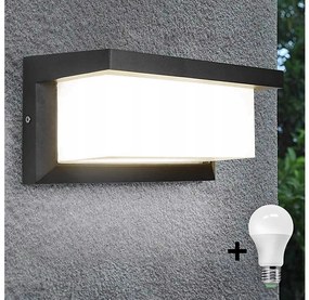 LED Kültéri lámpa izzóval szürkületérzékelővel NEELY 1xE27/9W/230V IP54