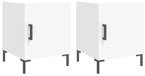 2 db fehér szerelt fa éjjeliszekrény 40 x 40 x 50 cm