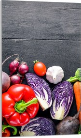 Üveg Vágódeszka 30x52 Zöldségek A Konyhába