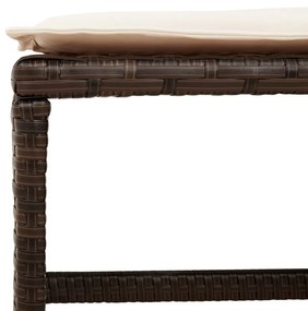 17 részes barna polyrattan kerti ülőgarnitúra párnákkal