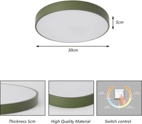 Brilagi - POOL LED mennyezeti lámpatest/36W/230V 3000/4000/6000K 30 cm zöld