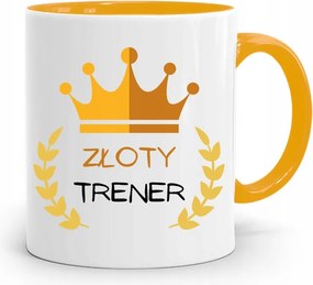 Edzőnőnek Edzőterem Bögre Sárga Ajándék fényképes nyomtatással