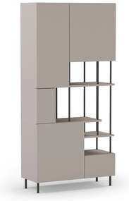 Krémszínű könyvespolc 84x175 cm Perla – Marckeric