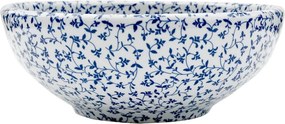 vidaXL fehér-kék kerámia kerek asztali mosdó Φ41 x 14 cm