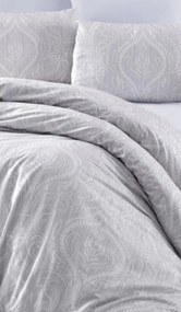 Elegante szürke pamut lepedők TiaHome - 1x Párna 90x70cm, 1x Paplan 140x200cm