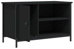 fekete szerelt fa TV-szekrény 80x40x50 cm