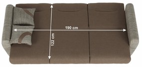 Zondo Háromszemélyes kanapé Miriel barna. 772467