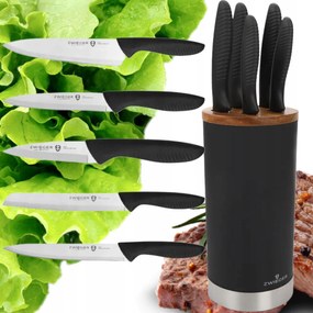 Zwieger Rocca 5 Db-os Késkészlet Blokkban Konyhai Kés Szett Éles Prémium