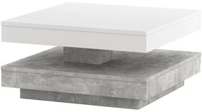 TIMO dohányzóasztal, fehér/szürke beton