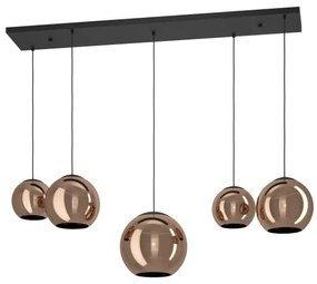 Eglo 390388 - Csillár zsinóron CORDOBA 5xE27/40W/230V réz