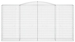 6 db íves horganyzott vas gabion kosár 400x50x200/220 cm