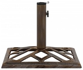 vidaXL bronzszínű öntöttvas napernyőtalp 44 x 44 x 31 cm