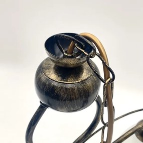 Csillár láncon RETRO 2xE27/60W/230V bronz/patinás