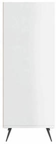 Magasfényű fehér műfa polcos szekrény 34,5 x 32,5 x 90 cm