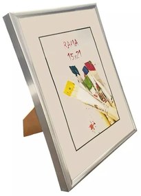 Lottie képkeret, klasszikus design, 15x21-es méret, ezüst színű