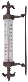 Falra rögzíthető öntöttvas hőmérő, 30 cm