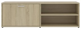 sonoma tölgy színű szerelt fa TV-szekrény 120 x 34 x 37 cm