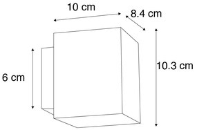 Fali lámpa fehér négyzet - Sola