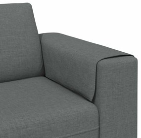 Kanapé Szett 3 pcs Sötétszürke szövet