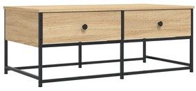 Sonoma tölgy színű szerelt fa dohányzóasztal 100 x 51 x 40 cm