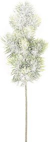 Fenyő műhavas ág csillámporral, 55 cm