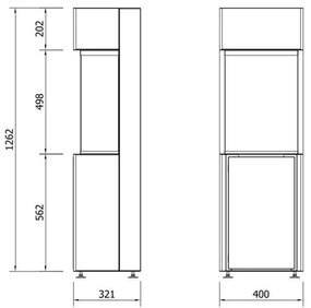 Planika Arcticon BEV - BIO kandalló távirányítással 126,2x40 cm 3,5kW