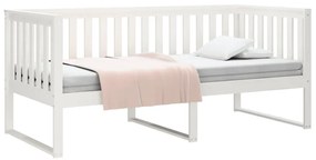 kanapéágy ágy matrac fehér 100x200 cm tömör fa fenyőfa