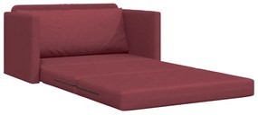 Földi Kanapéágy 2 az 1-ben Burgundi vörös 124x71x78 cm Szövet
