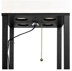 Állólámpa polcokkal 1xE27/60W/230V fekete/fehér