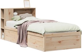 vidaXL tömör fenyőfa ágy matrac nélkül 100 x 200 cm