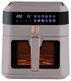 BerlingerHaus AirFryer átlátszó ablakkal (6,3 L) Taupe Collection  BH/9547