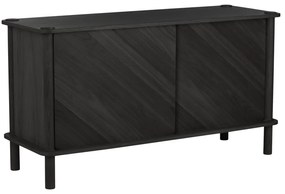 Fekete tölgyfa komód tolóajtóval 135x73,5x48 cm Italic – UMAGE