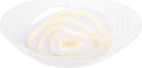 Globo 48546SH Mennyezeti lámpa fehér és átlátszó akril búra, Google Assistant+Alexa, memória, éjszakai fény, színhőmérséklet és , fényerő-szabályzás, Ø:500, H:65, LED 40W 230V, 300-3300lm, színhőmérsékletváltós 3000-6500K