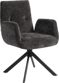 HOMCOM Kárpitozott fotel, kiegészítő fotel, modern dizájn, 60 x 61 x 88 cm, fekete