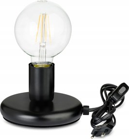 Éjjeli lámpa Loft asztali lámpa fekete led E27