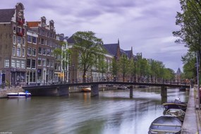 Poszter 30x20cm Csatorna Amszterdam városon keresztül 4, Assaf Frank