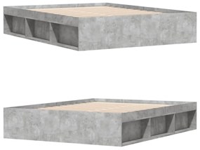 betonszürke ágykeret 140 x 200 cm