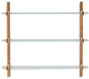 Natúr színű üveg moduláris polcrendszer 110x98x30,5 cm Sitra – Kave Home