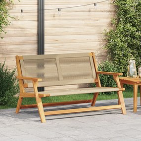 Kerti Pad Bézs 76x122x73 cm Tömör Akácfából