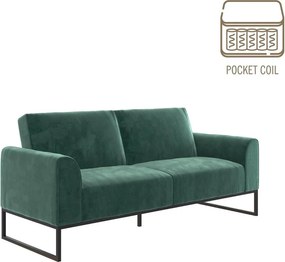 Zöld kinyitható kanapé 217 cm Adley - CosmoLiving by Cosmopolitan