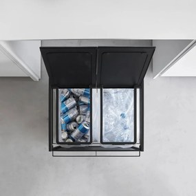 Fekete fém szelektív szemetes Tower – YAMAZAKI