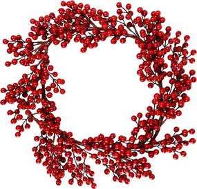 Klasszikus karácsonyi koszorú, dekoratív dísz, ajtóra akasztható