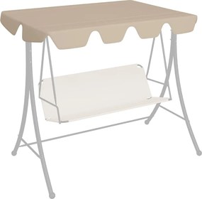 vidaXL bézs csere ponyva kerti hintaágyhoz 150/130 x 105/70 cm