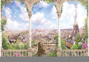 Fotótapéta kilátás az ablakból város fotótapéta 368 x