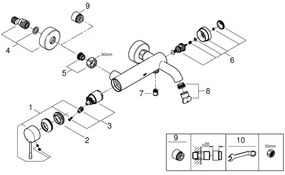 GROHE 33624DC1 - ESSENCE kádcsaptelep, rozsdamentes acél