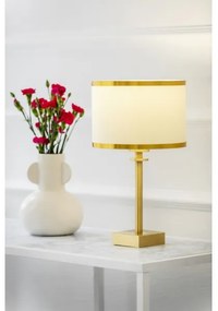 Argon 8047 - Asztali lámpa ABBANO 1xE27/15W/230V sárgaréz/fehér