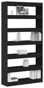 Könyvespolc Fekete Összeállított fa 100 x 30 x 198 cm Könyvespolc