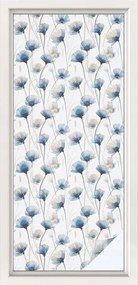 Öntapadós szélvédő furnér Adatvédelem Kék virágok 50x116